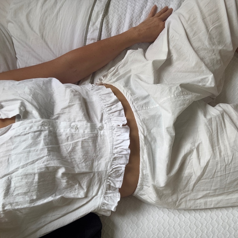 Vintage-Inspired Ruffle Cotton Top by Frontier Classics – Size L (runs roomy)